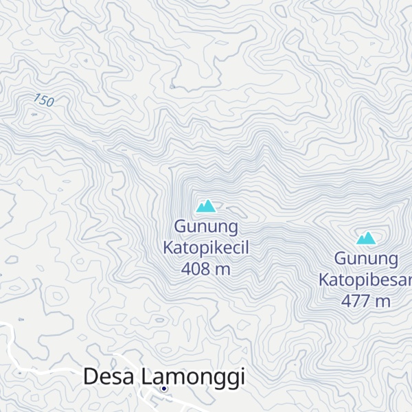 Map of Gunung Katopikecil