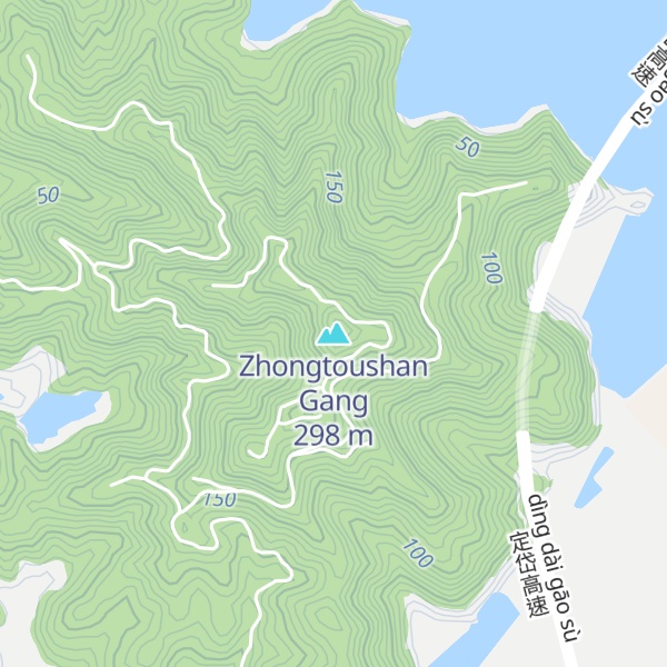 Map of Zhongtoushan Gang