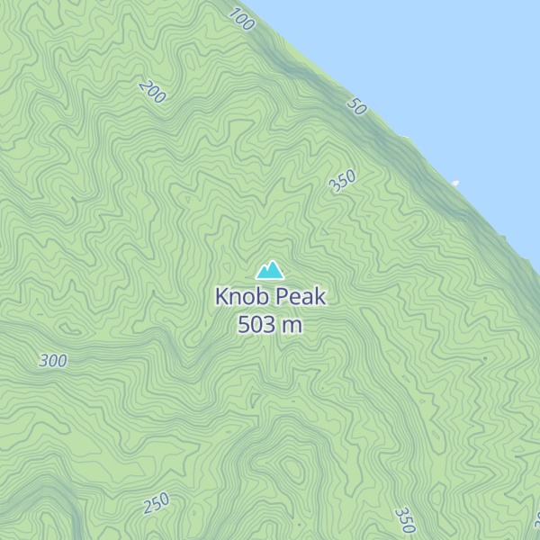 Map of Knob Peak