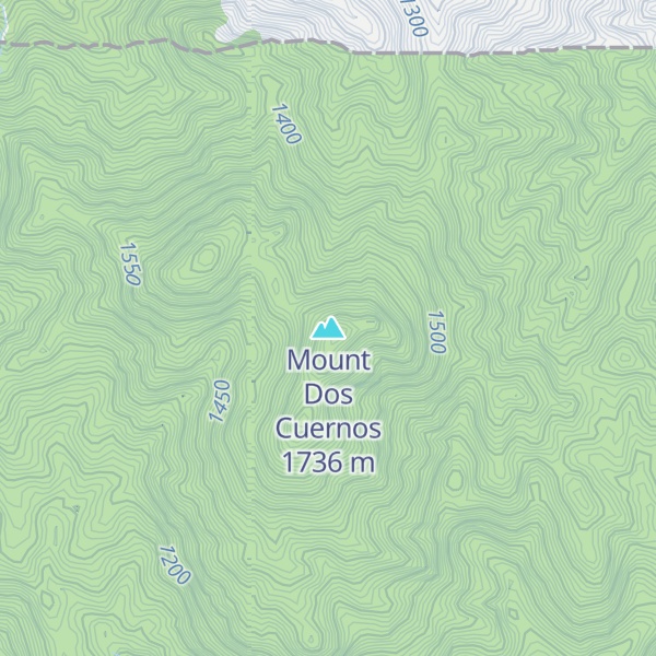 Map of Mount Dos Cuernos