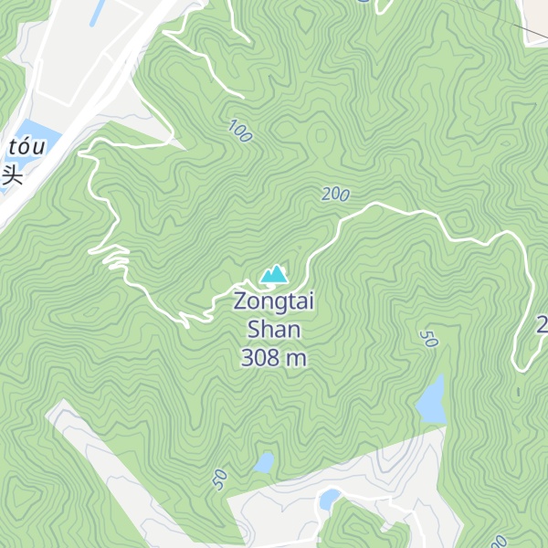 Map of Zongtai Shan