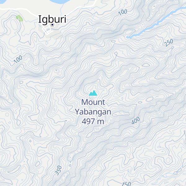 Map of Mount Yabangan