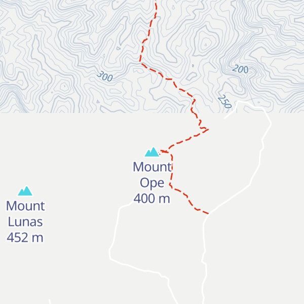Map of Mount Ope