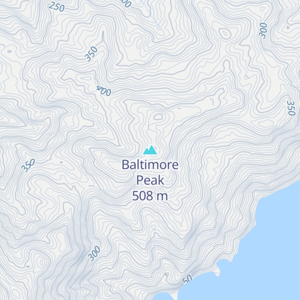Map of Baltimore Peak