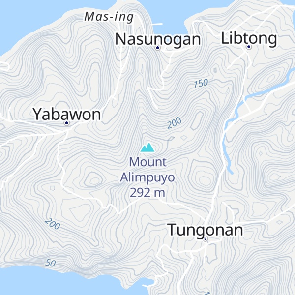 Map of Mount Alimpuyo
