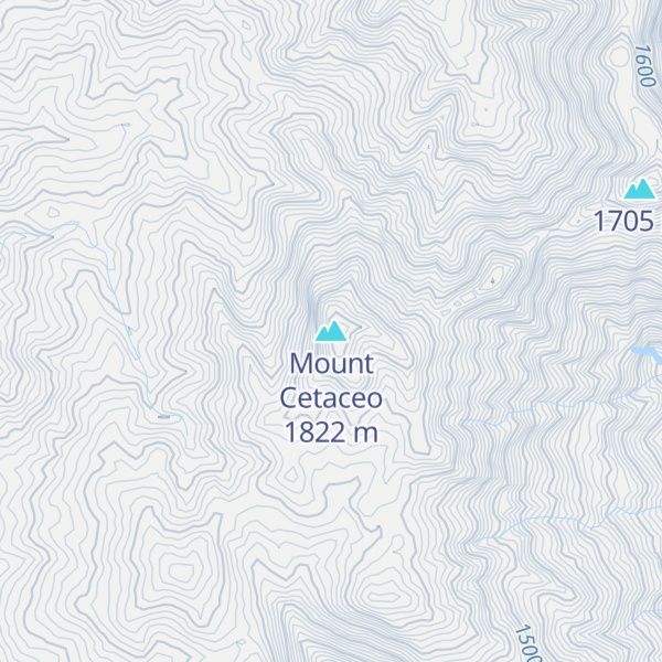 Map of Mount Cetaceo