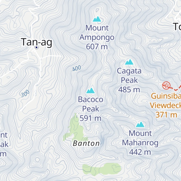 Map of Bacoco Peak