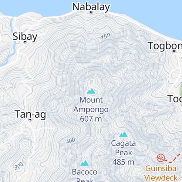 Map of Mount Ampongo