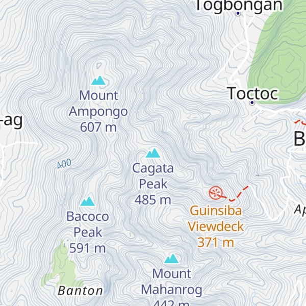 Map of Cagata Peak