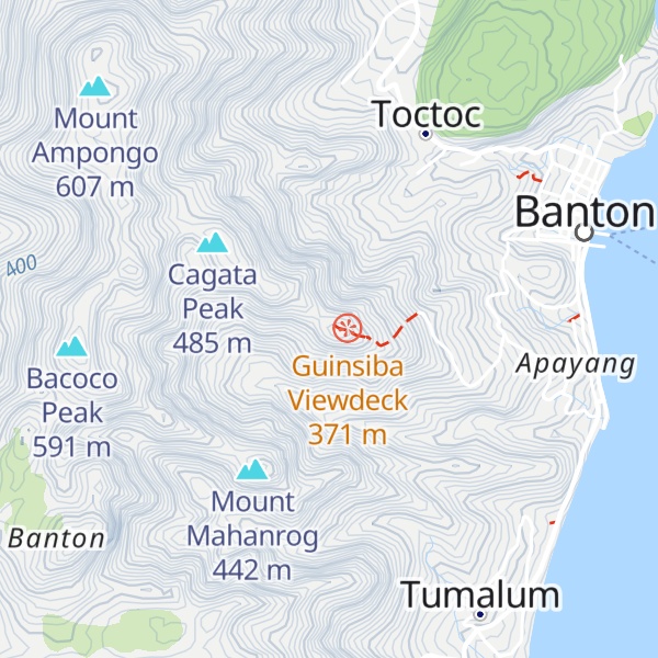 Map of Mount Guinsiba