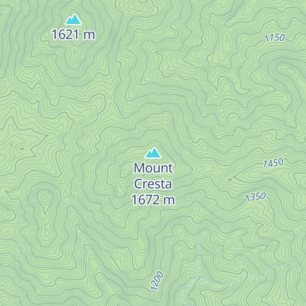 Map of Mount Cresta