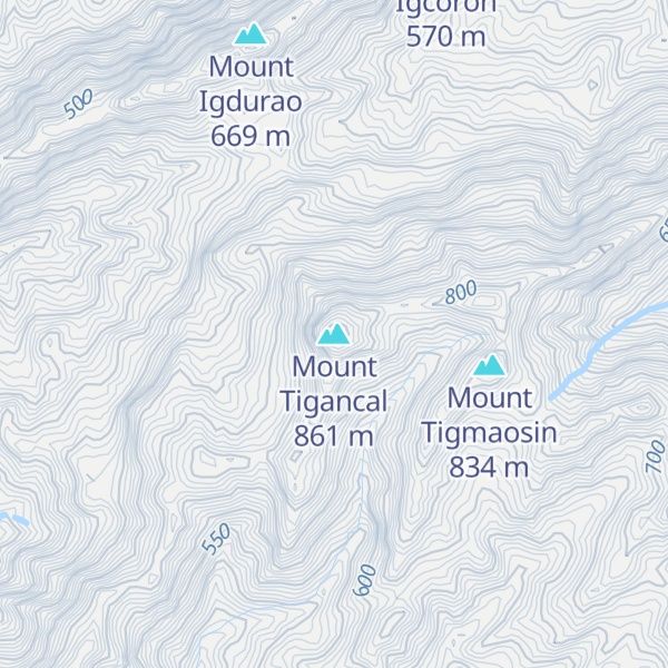 Map of Mount Tigancal