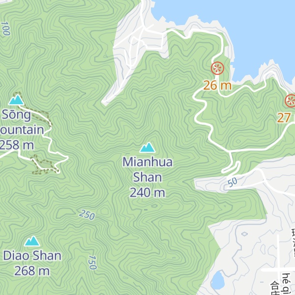 Map of Mianhua Shan