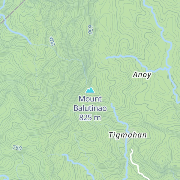 Map of Mount Balutinao