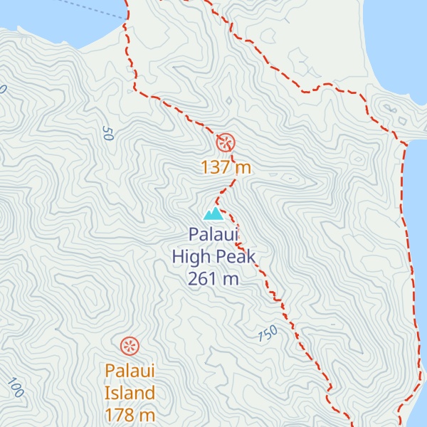 Map of Palaui High Peak