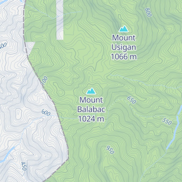 Map of Mount Balabac