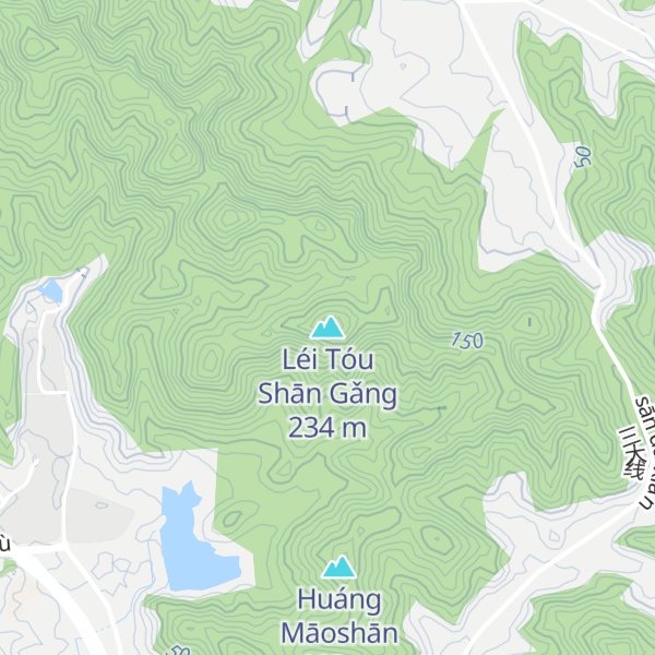 Map of Léi Tóu Shān Gǎng