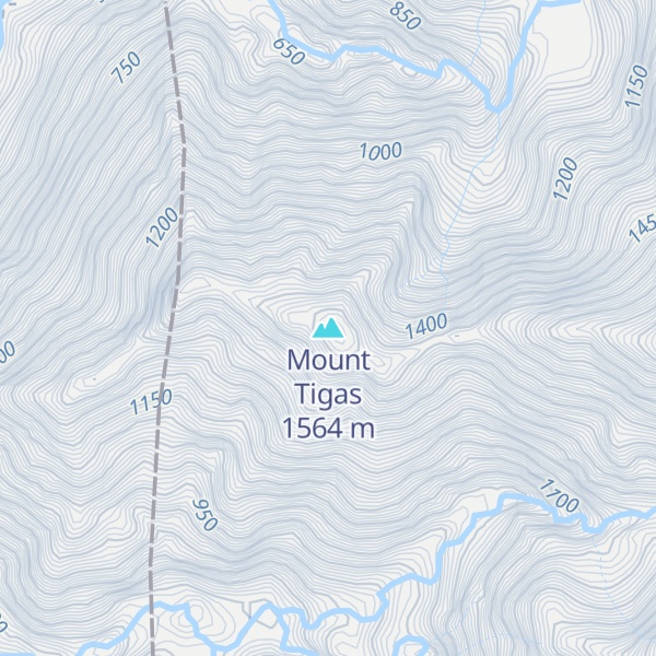 Map of Mount Tigas