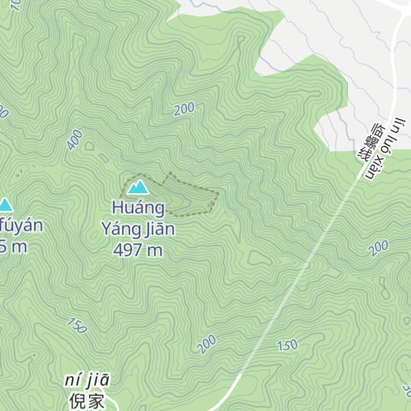 Map of Huangyang Shan
