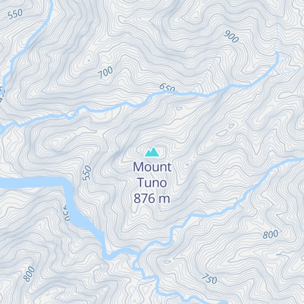 Map of Mount Tuno