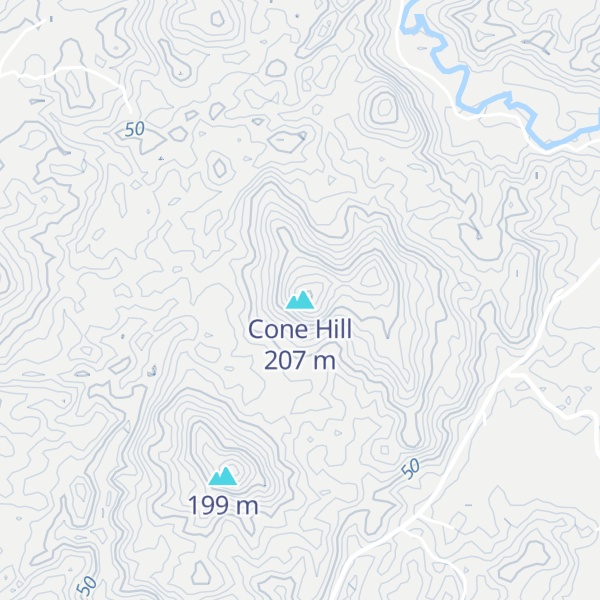 Map of Cone Hill