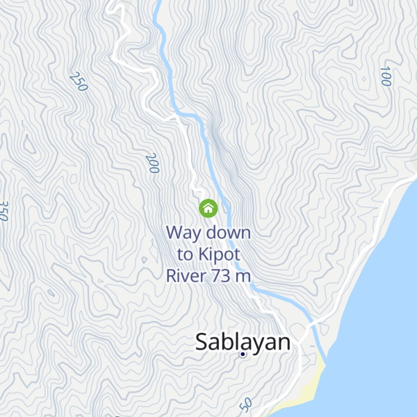 Map of Way down to Kipot River