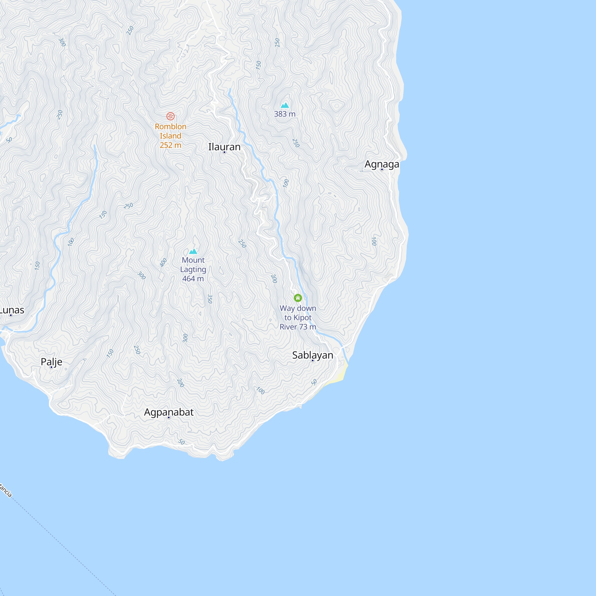 Way down to Kipot River map