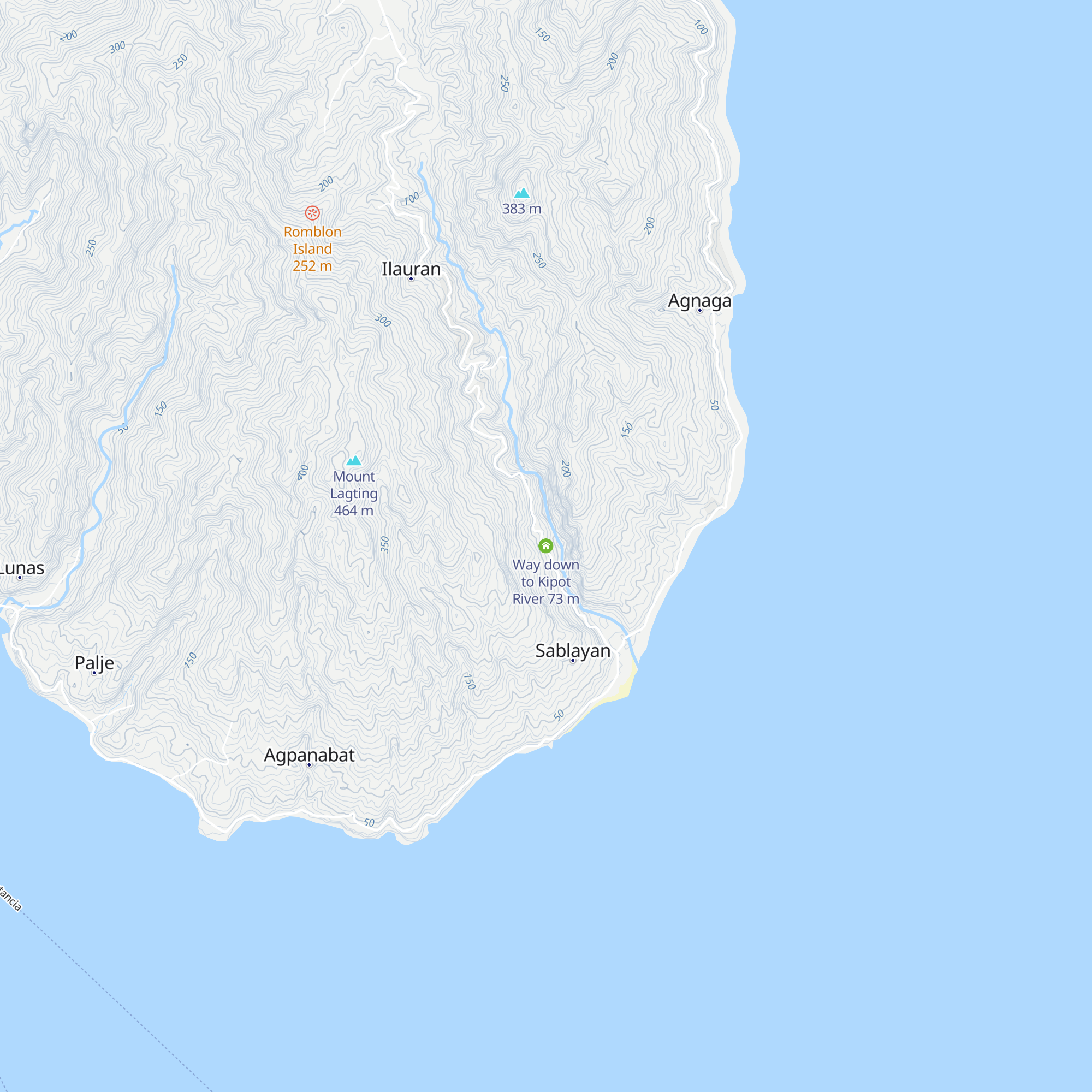 Way down to Kipot River map