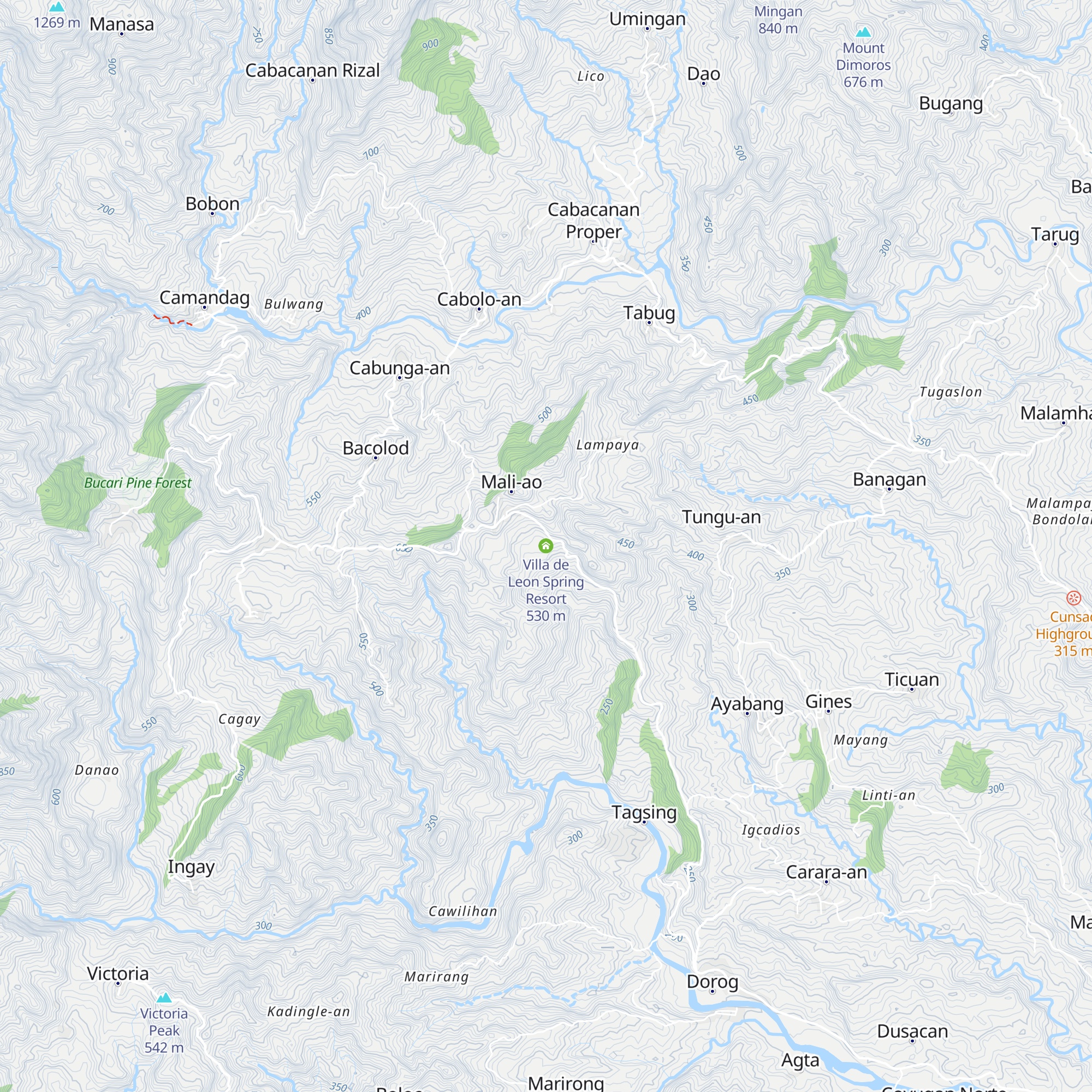 Villa de Leon Spring Resort map