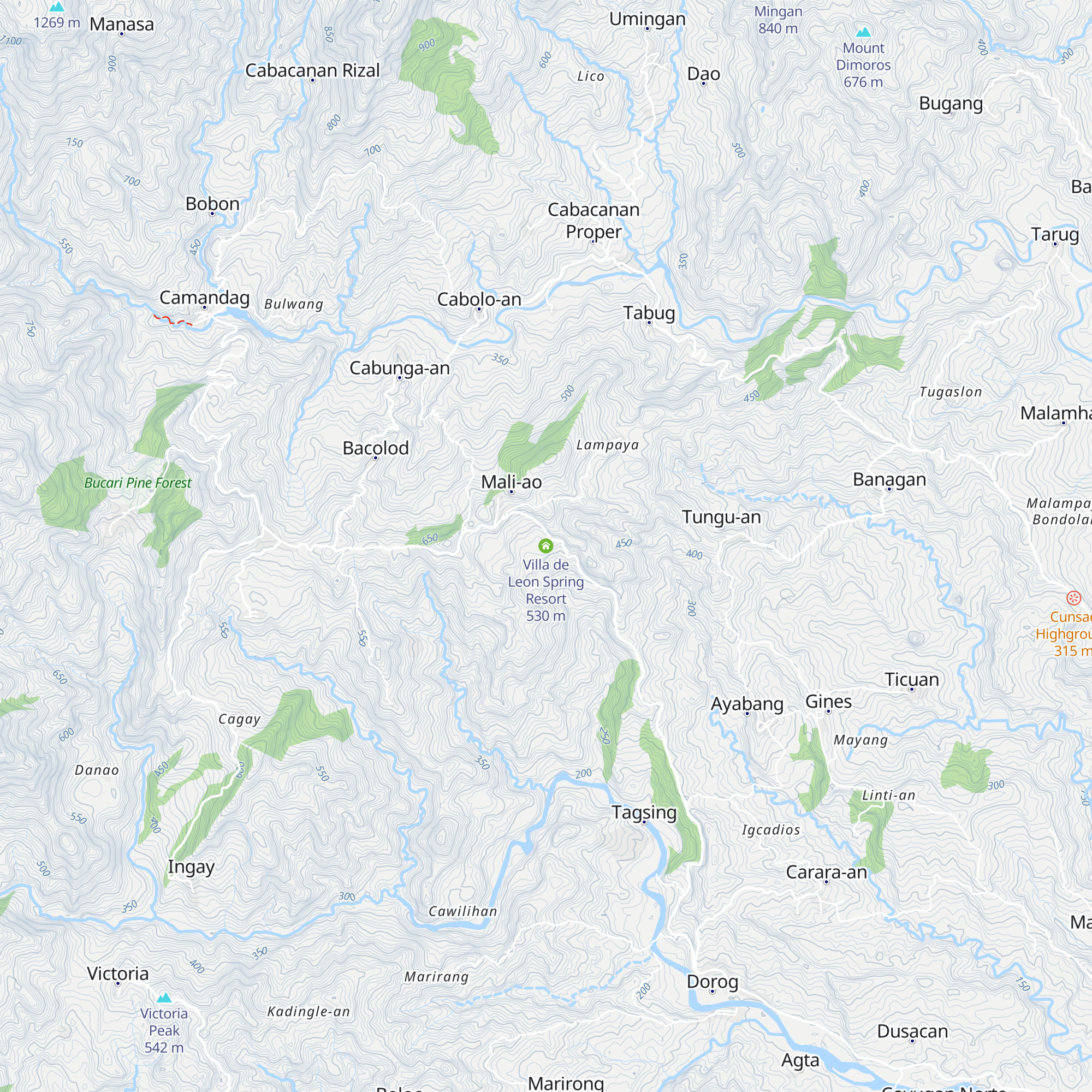 Villa de Leon Spring Resort map