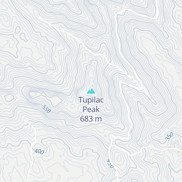 Map of Tupilac Peak