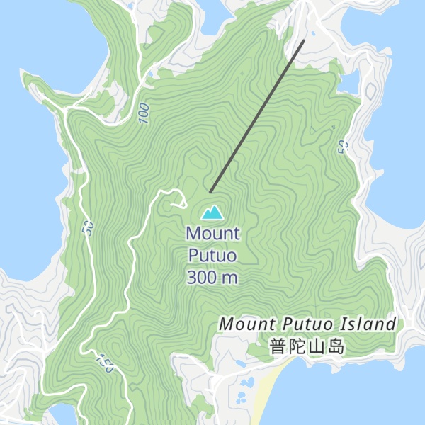 Map of Mount Putuo