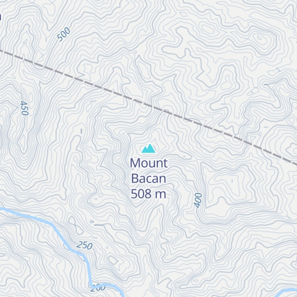 Map of Mount Bacan