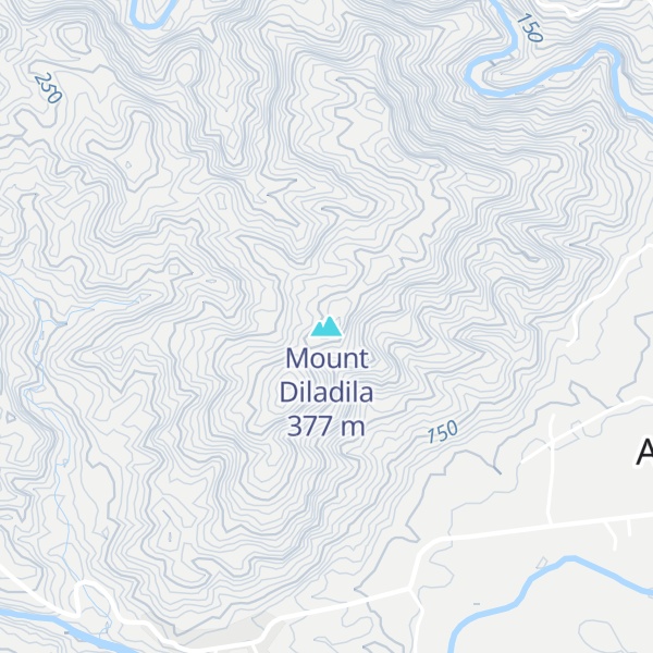 Map of Mount Diladila