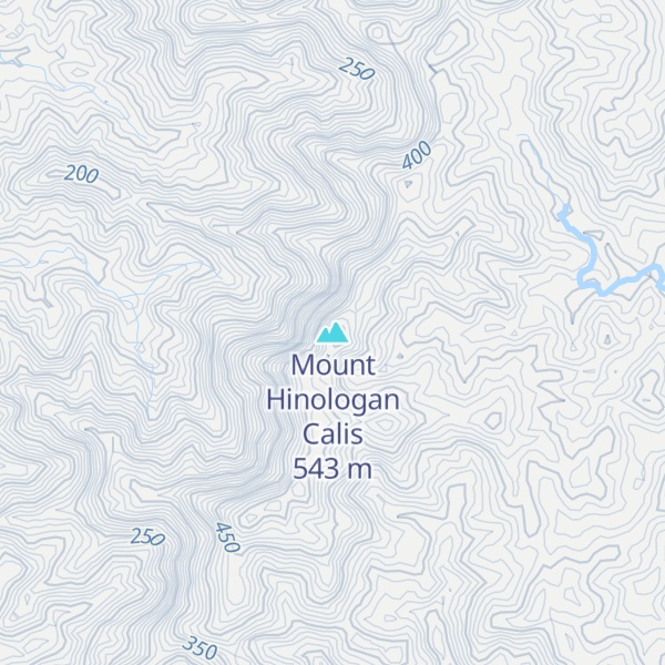 Map of Mount Hinologan Calis