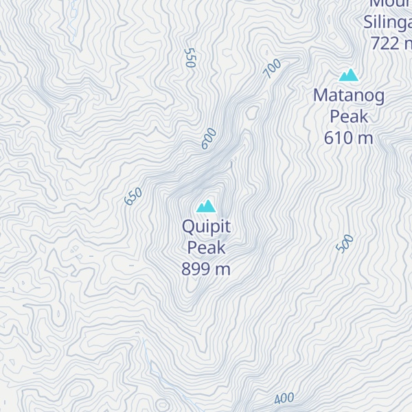 Map of Quipit Peak