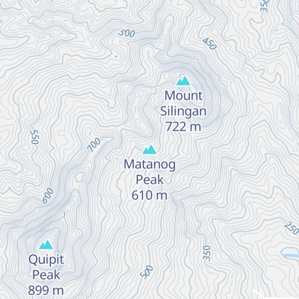 Map of Matanog Peak