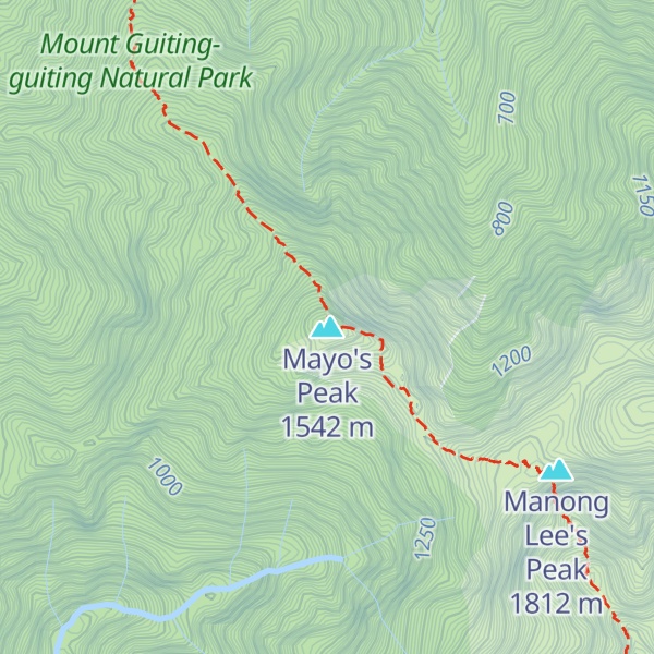 Map of Mayo's Peak