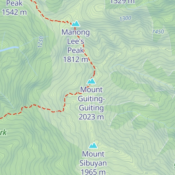 Map of España Peak