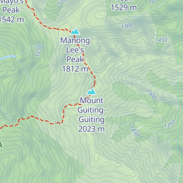 Map of Mount Guiting-Guiting