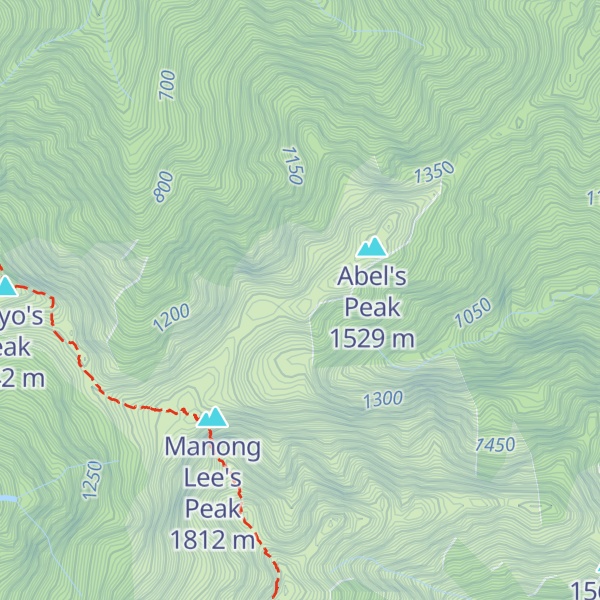 Map of Rene's Peak
