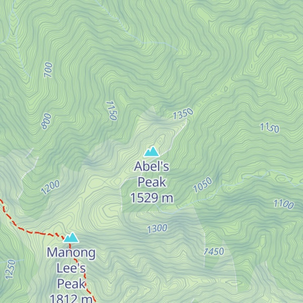 Map of Abel's Peak
