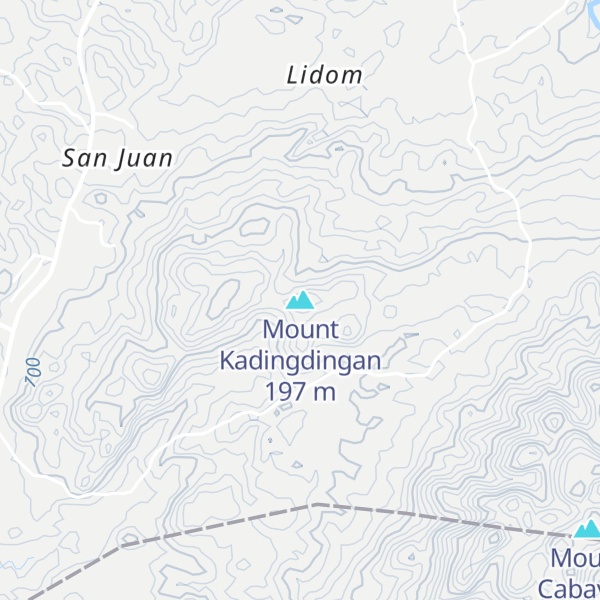 Map of Mount Kadingdingan