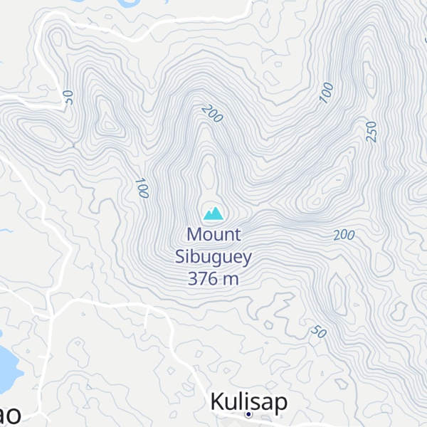 Map of Mount Sibuguey