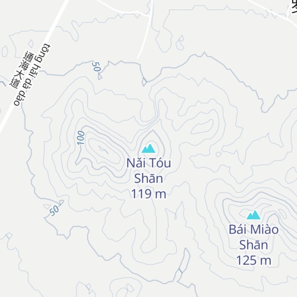 Map of Nǎi Tóu Shān