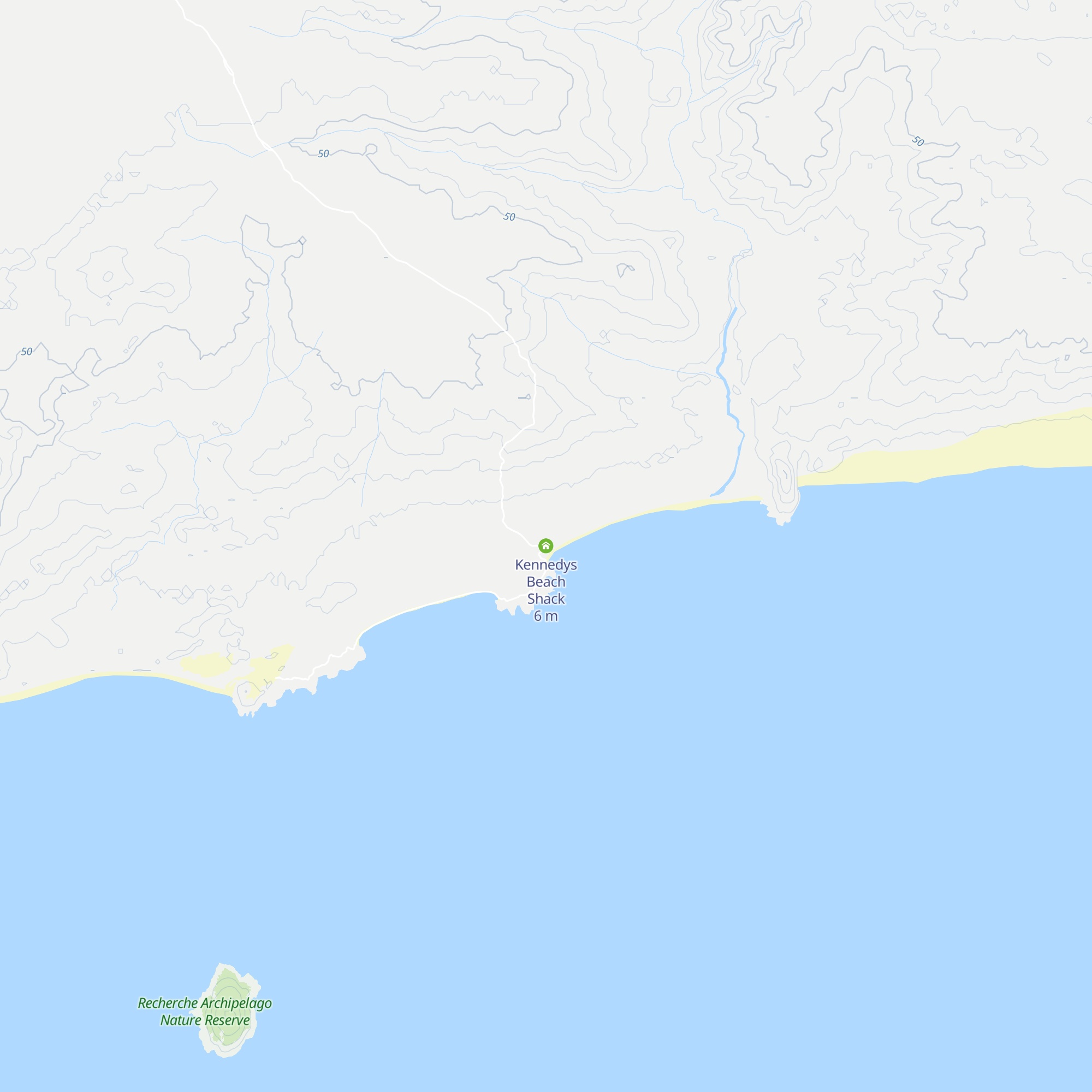 Kennedys Beach Shack map