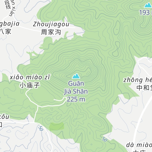 Map of Guān Jià Shān