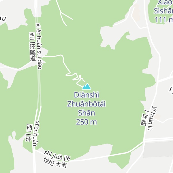 Map of Diànshì Zhuǎnbōtái Shān