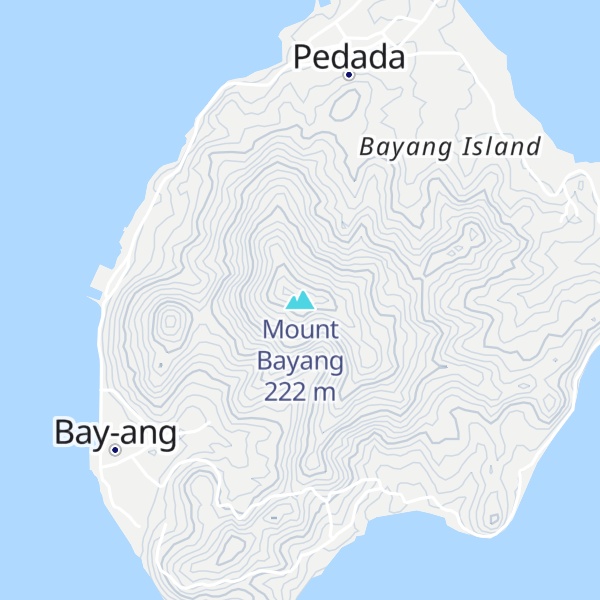 Map of Mount Bayang