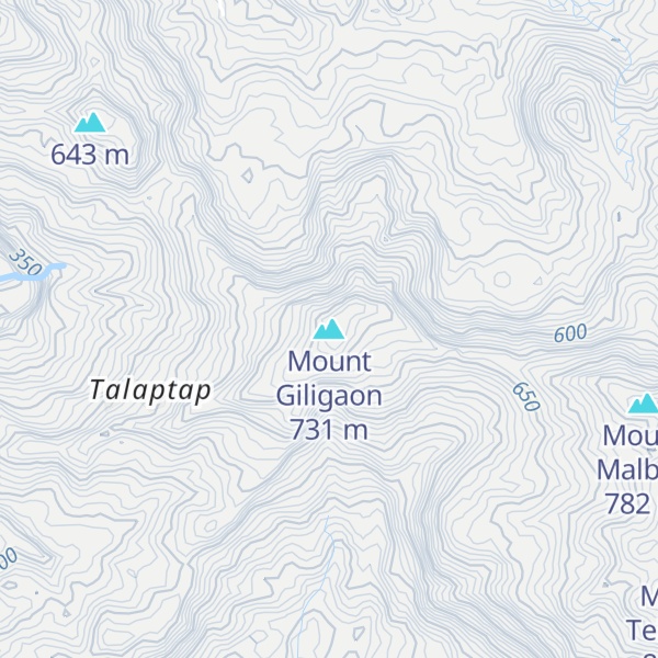 Map of Mount Giligaon